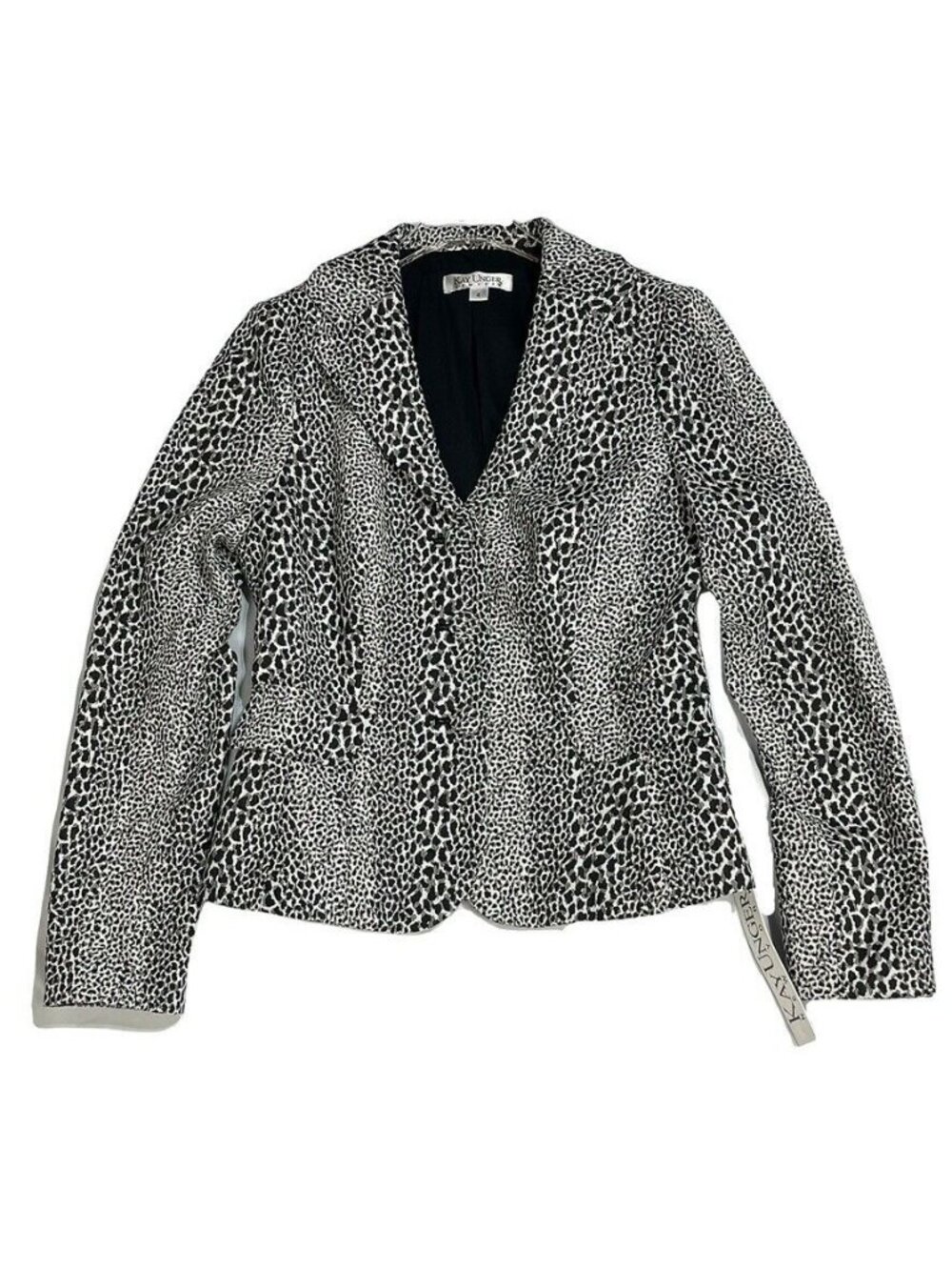 Kay Unger New York Womens Animal Print Blazer Jacket Size 4